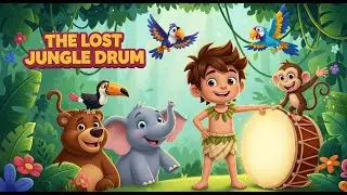 🌴Tarzan &  The Lost Jungle Drum| A Brave Boy and the Happy Jungle 🥁#3d #kidsstory #cartoon #kids