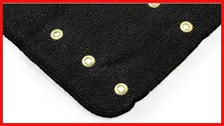 Camco 42942 Black Premium Wrap Around RV Step Rug Turf Material 22 x 23