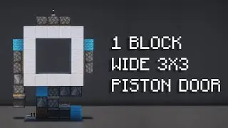 Minecraft 3x3 Piston Door | 1.21.8 Tutorial - Only 43 Blocks (1 Block Wide)