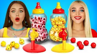 Big Color Bottle Challenge | Mukbang with Candy Drinks and Jelly Food by Ratata Challenge