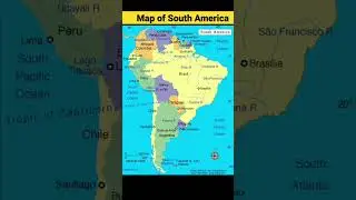 map of South America 🇺🇸 | South America map | #map #southamerica #shorts