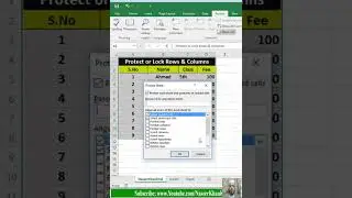 Protect or Lock Rows and Columns in Excel