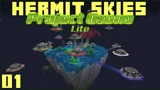 Hermit Skies 01 Apple Tree Food Farm! (Project Ozone Lite Skyblock Modded Minecraft) Ep 1