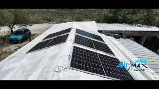 INSTALACION SOLAR SIN ESTRUCTURA COPIANDO EL TECHO - EL CHALLAO MENDOZA - AIRMAX SOLAR
