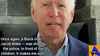 Joe Biden .Once again, a Black man  Jacob Blake  was shot by the police. In front of his children.