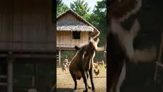 When a Wild Boar Charges Into the Farm Unexpected Chaos Unleashed #wildlife #farmlife #animalattack