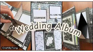 Elegant Handmade Wedding Scrapbook 💍 | Interactive Mini Album for Photos, Memories & Love Stories