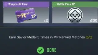 EARN SAVIOR MEDAL 5 TIMES IN MP RANKED MATCHES | CALL OF DUTY MOBILE |