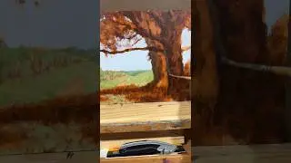 Using an underpainting for landscape painting #art #oilpainting #landscapepainting