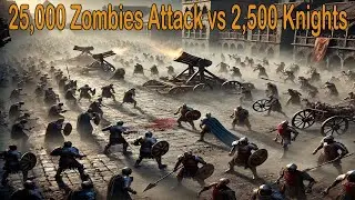 25,000 Zombies vs 2,500 Knights - Final Stand in the City | UEBS | J1M101