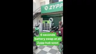 6 seconds battery swap will be available at all ZYPP hubs soon #electricvehicle #gogoro