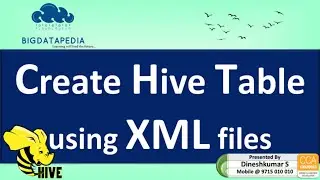 Create a Hive table using xml files in English