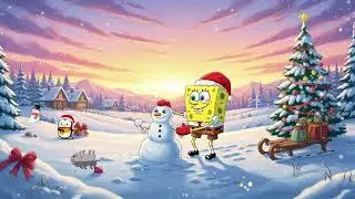 Spongebob's Winter Snowman ❄️ Lofi Christmas Beats for Relax 🎄 Soft Lofi Beats for Holiday Study
