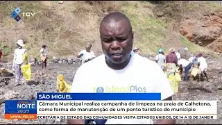 CM São Miguel realiza campanha de limpeza na praia de Calhetona