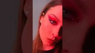 Bold Glam #redeyeshadow #boldglam #edgyglam #edgymakeup #makeup #shorts #makeupartist #youtubeshorts