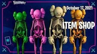 Fortnite Item Shop October 17, 2021 NEW KAWS SKELETON Outfit is Here + SNUGGS Returns!