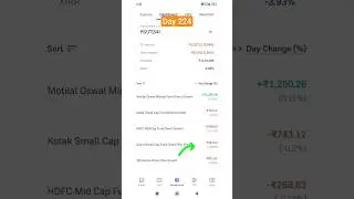 My mutual fund portfolio live revealed day 224 #mutualfunds #mutualfund #portfolio #shorts #short