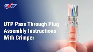 Category 6 unshielded RJ45 Pass Through Plug Assembly Instructions (With Red Tool Version)
