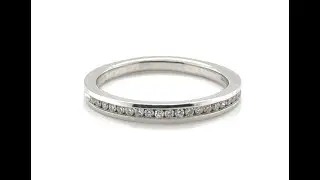 Ritani Channel Set Diamond Wedding Ring Band .15ct Mined 14K Brand New