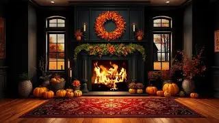 Cozy Autumn Fireplace & Smooth R&B | Relaxing Fall Ambience