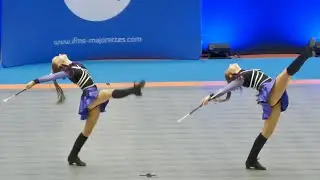 Majorettes *UNIKE DDM Modřany* BATON duo / Mažoretky  - Ostrava 2025 WM Championship