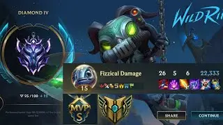 PENTAKILL so easy! Fizz Main Destroyes Enemies in Diamond Rank |Wild Rift.