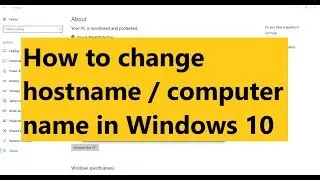 How to change host / computer / sql server name in windows 10