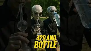AlienVlogz - 420 and Bottle  | Veo 3 #alienvlogz #aliencomedy #wtfhumans #greyalien #viralshorts