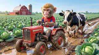 Monkey Hubi&rsquo;s Cabbage Garden Turns CHAOTIC&mdash;A Cow Wrecks the Crops, but His Smart Fix Amazes Everyone