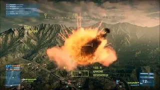 BF3 Incredible Helicopter (11) Gunner vs Tv / Double Vehicle Tv Kill / One Good Flight