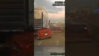 Lady Splits Car in half after fleeing from police #truecrime #crash