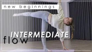 Yoga For New Beginnings | Intermediate Vinyasa Flow | Yoginium