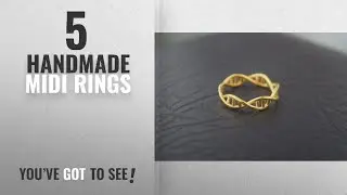 Top 10 Handmade Midi Rings [2018]: Handmade DNA Ring, Science Jewelry, Fashion Ring, GİFT