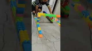 Building blocks train and bridge 🚃🚂🚂🚃🚃#geetamadhav #buildingblocks