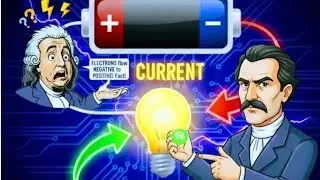 The Shocking 😲😲 Truth : Why Current flows opposite to electrons { Myth Buster}
