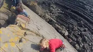 Climbing at Vicarage Cliff