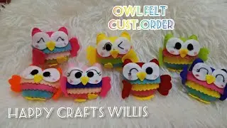 DIY Owl Feltro | Owl Flanel | Membuat boneka owl dari flanel part.2
