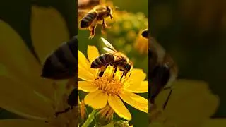 Honeybees Collecting Nectar | 4K Macro Wildlife Nature Video