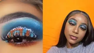 ORANGE AND BLUE EYESHADOW TUTORIAL 🔥🐬 | Uniquely Niqueee