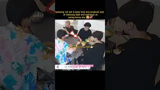Jk so caring tae not eat spicy food🍜😍#shorts #ytshorts#taekook #trending #kimtaehyung #jeonjungkook