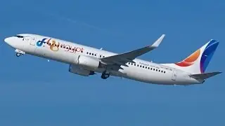 [FullHD] FlyEgypt Boeing 737-800(WL) takeoff at Zurich/ZRH/LSZH