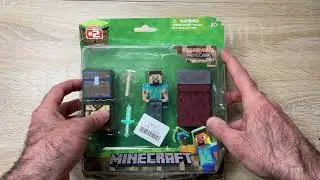 ASMR show: Minecraft Steve Life Survival Kit Hairy Hands Unboxing + No Talking + No Music
