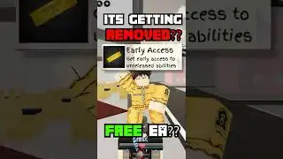 Early Access Is Getting REMOVED In The Next JJS Update