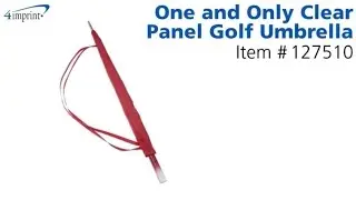 Branded One and Only Clear Panel Golf Umbrella &ndash; Promotional Umbrellas by 4imprint