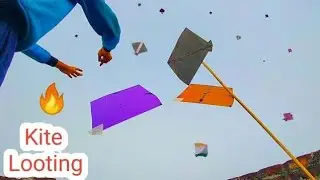 Kite luting ll itani saari patang lut li maje aagye #viral #kiteflying #1millionviews 