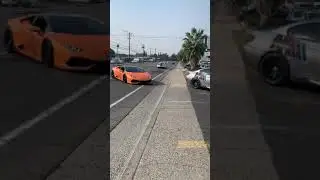 Lamborghini scrapes front splitter