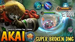 WTF DAMAGE!! Akai Trying Sky Piercer Build Super Broken DMG (YOU MUST TRY) - Build Top 1 Global Akai