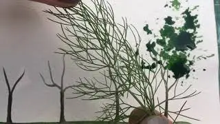 Watercolour Trees using Fennel