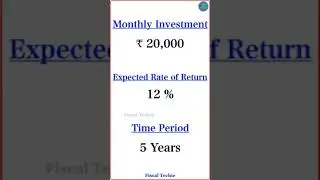 SIP Calculator | Rs 20,000 Monthly for 5 Years | Fiscal Techie #shorts
