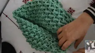Crochet Echarpe ou chauffe cou au point relief au crochet tr&egrave;s facile